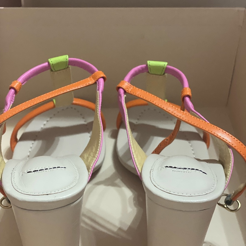 Alexandre Birman Aimee Colorblock T-Strap Leather… - image 7